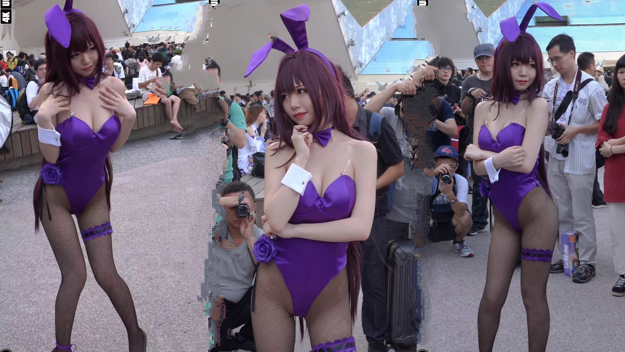 身材刚刚好,网袜兔女郎!紫色诱惑我~『香蕉收割机⑦』